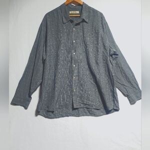 Tommy Bahama Long Sleeved Button Up Shirt XXL Grey